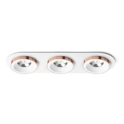 SHARM R III zápustná bílá měď 230V LED 3x10W 24° 3000K - RED - DESIGN RENDL