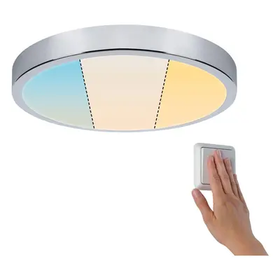 LED Panel Aviar IP44 WhiteSwitch kruhové 360 24W 2.700K chrom - PAULMANN