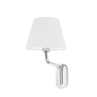 ETERNA nástěnná lampa, chrom/bílá - FARO