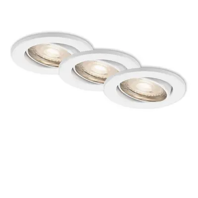 3ks LED vestavné svítidlo, pr. 8,6 cm, 5 W, bílé - BRILONER