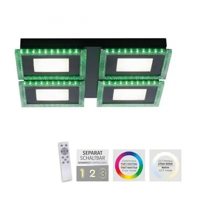 ACRI LED stropní svítidlo černé RGB barevné scény CCT stmívatelné RGB+2700-5000K - LEUCHTEN DIRE