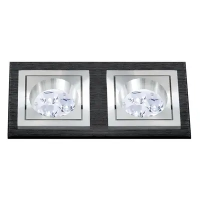 Vestavné svítidlo Aluminio Negro, černá 2x 7W LED 230V - BPM