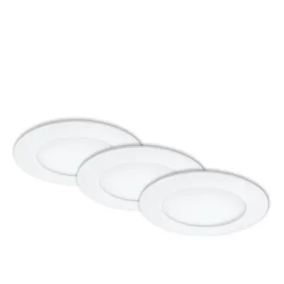 3ks sada LED vestavné svítidlo, pr. 12 cm, 6,4 W, bílé - BRILONER