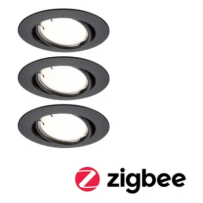 LED vestavné svítidlo Smart Home Zigbee Base Coin základní sada výklopné kruhové 90mm 20° 3x4,9W