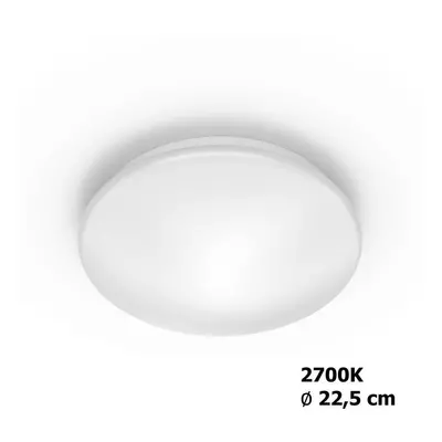 Moire SVÍTIDLO STROPNÍ LED 6W 600lm 2700K, bílá - PHILIPS (915005777601)