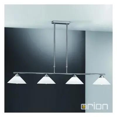 Závěsné svítidlo 4xE14 satin (nerez) délka 125cm, výška 55-95cm - ORION