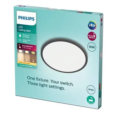 LED Koupelnové stropní svítidlo Philips Superslim CL550 8719514327283 18W 1500lm 2700K IP44 30cm