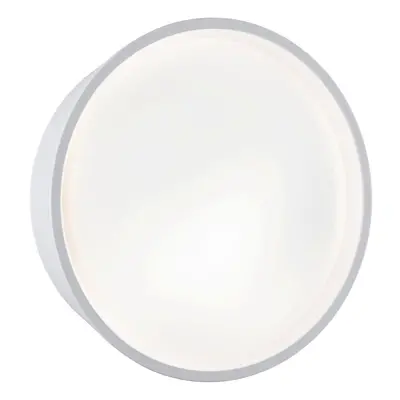 LED venkovní nástěnné svítidlo Platomo IP44 kruhové 180mm 3000K 14,5W 230V bílá umělá hmota - PA