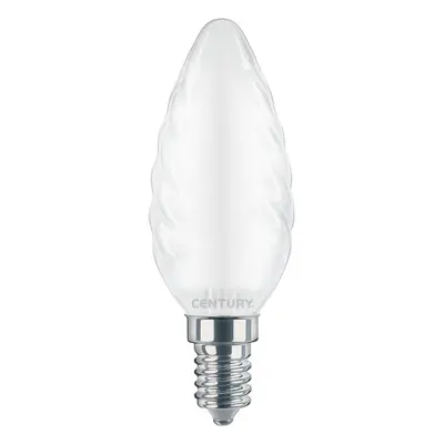 LED FILAMENT SVÍČKA TWIST SATÉN 4W E14 3000K 470Lm 360d 35x97mm IP20 - CENTURY