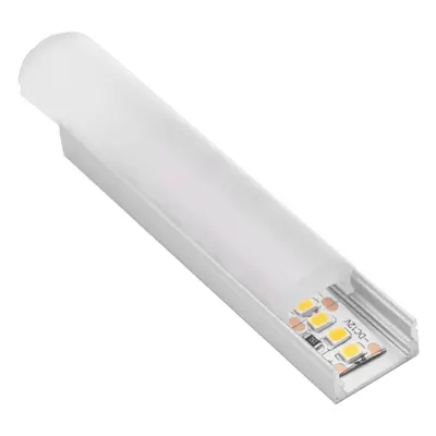 AKCE - AL PROFIL pro LED pásek 10mm plochý opálový kryt vypouklý 40d 24x13mm IP20 délka 2m - CEN