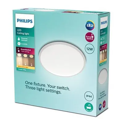 LED Koupelnové stropní svítidlo Philips Cavanal 8719514326866 12W 1200lm 2700K IP44 25cm bílé, 3