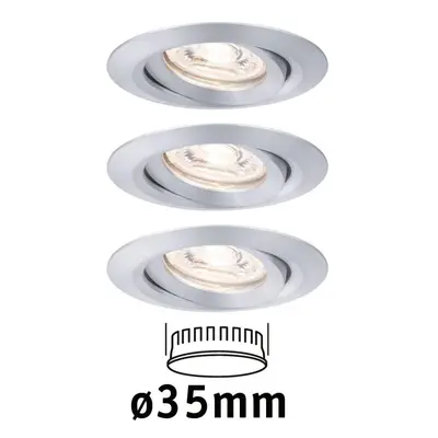 LED vestavné svítidlo Nova mini výklopné 3x4W 2.700K hliník broušený 230V - PAULMANN