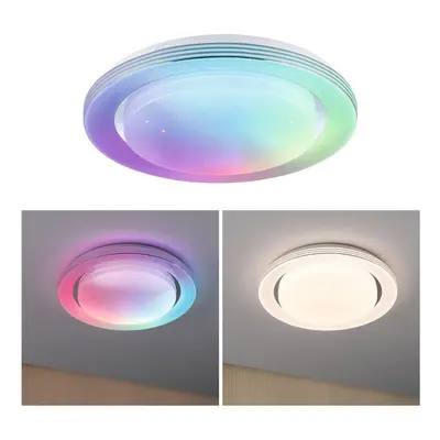 AKCE - LED stropní svítidlo Rainbow efekt duhy RGBW 230V 22W chrom/bílá - PAULMANN