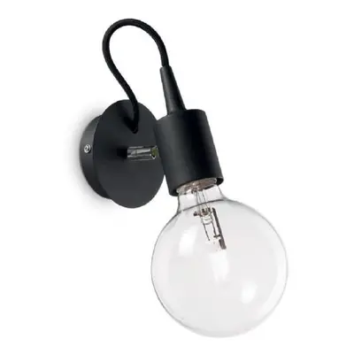 Nástěnné svítidlo Ideal Lux Edison AP1 nero 148908 černé - IDEALLUX