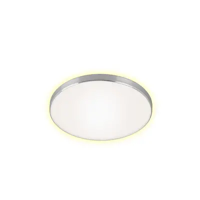 LED stropní svítidlo, pr. 35,5 cm, 18 W, hliník-bílé - BRILONER