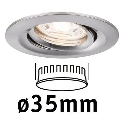 LED vestavné svítidlo Nova mini výklopné 1x4W 2.700K kov kartáčovaný 230V - PAULMANN