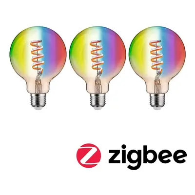 Filament 230V Smart Home Zigbee 3.0 LED Globe G95 E27 3x6,3W RGBW+ stmívatelné zlatá - PAULMANN