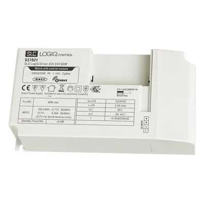 SLC LogiQ LED Driver CV 24VDC 60W 2CH - TLG