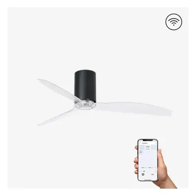 MINI TUBE FAN, černá/transparentní, stropní ventilátor s DC motorem SMART - FARO