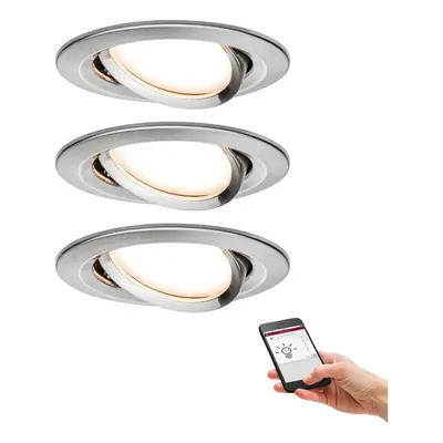 SmartHome Zigbee vestavná svítidla sada LED Coin Nova Plus 3x6,5W stmívatelné kov kartáčovaný 92