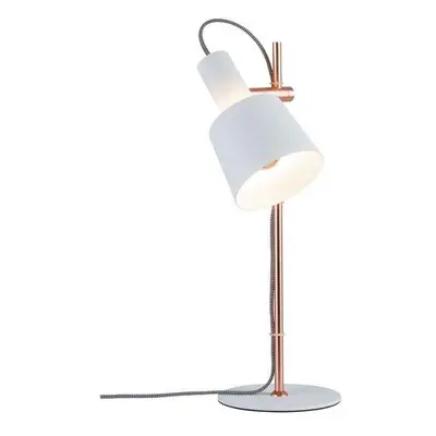 Stolní lampa Neordic Haldar bílá / měď 796.58 - PAULMANN