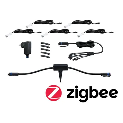 Plug & Shine set Smart Home Zigbee 3.0 LED zemní svítidlo MicroPen IP67 3000K 5x0,2W 21VA stříbr