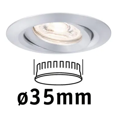 LED vestavné svítidlo Nova mini výklopné 1x4W 2.700K hliník broušený 230V - PAULMANN