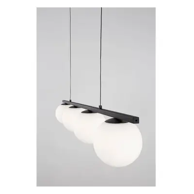 Závěsné svítidlo JOLINE černý kov a hliník bílé opálové sklo LED 32W 240V 3200K IP20 - NOVA LUCE