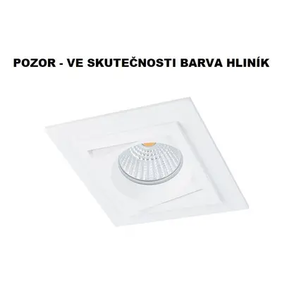 Vestavné svítidlo Aluminio Plata, kartáčovaný hliník 1x50W, 230V - BPM