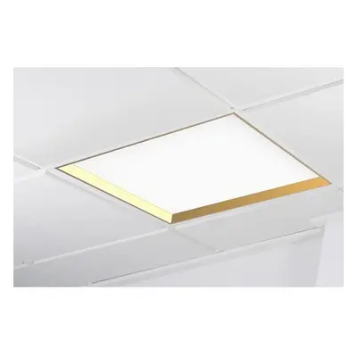 WINNER LED panel zlatá 4000K mikroprisma PUSH 37W čtverec - KOHL-Lighting