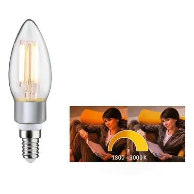 LED svíčka 5 W E14 1.800 - 3.000K dim to warm - PAULMANN