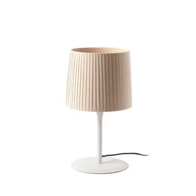 SAMBA bílá/skládaná béžová stolní lampa - FARO