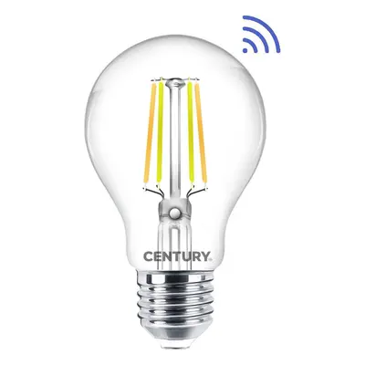 LED FILAMENT HRUŠKA ČIRÁ WIFI SMART 7W E27 CCT 2700-6500K 360d Tuya WiFi - CENTURY