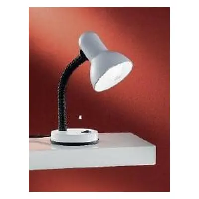 Stolní lampa 1xE27, bílá barva, výška 33cm, vypínač - ORION