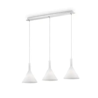 Závěsné svítidlo Ideal Lux Cocktail SB3 small bianco 074245 bílé 82cm - IDEALLUX