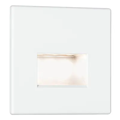 LED vestavné svítidlo do zdi Edge Quadro hranaté 8x8cm 1,2W 230V 2700K bílá mat 930.93 - PAULMAN