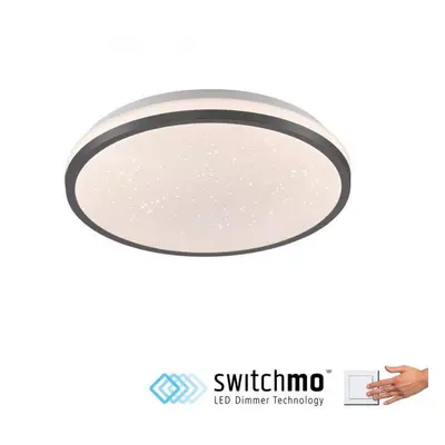 KYLE LED stropní svítidlo průměr 28cm černé hvězdné nebe krokově stmívatelné 3000K - JUST LIGHT