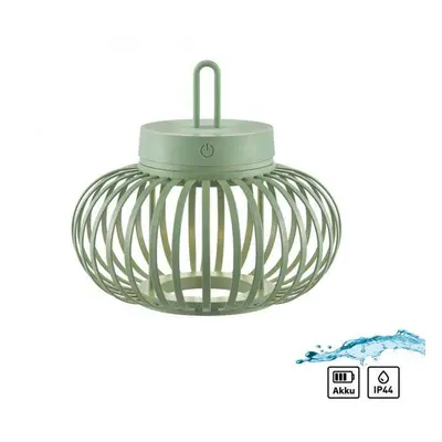 AKUBA LED stolní lampa průměr 25cm zelená na baterie USB IP44 stmívatelné dotykem 2700K - JUST L