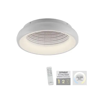 SPECCIO LED stropní svítidlo bílé s tunelovým efektem stmívatelné dálkový ovladač CCT 2700-5000K