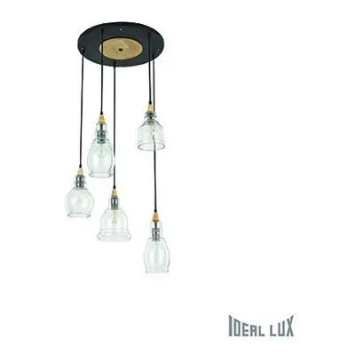 Závěsné svítidlo Ideal Lux Gretel SP5 101374 černé - IDEALLUX