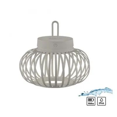 AKUBA LED stolní lampa průměr 25cm moblní na baterie USB IP44 stmívatelné dotykem 2700K - JUST L