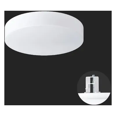 DELIA V1 stropní/nástěnné plastové polovestavné svítidlo bílá IP44 3000 K 19W LED - OSMONT