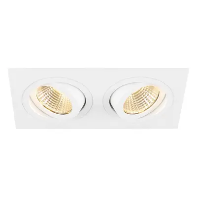 NEW TRIA® 155 zapuštěné stropní svítidlo, čtvercové, 2700K, dvoulampa, PHASE, 38°, bílé - BIG WH