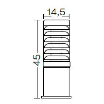 Sloupkové svítidlo Titano inox AISI 316 ušlechtilá ocel E27 výška 45cm - LANDA Lighting