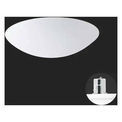 AURA V5 stropní/nástěnné skleněné polovestavné svítidlo bílá IP44 3000 K 33W LED HF - OSMONT