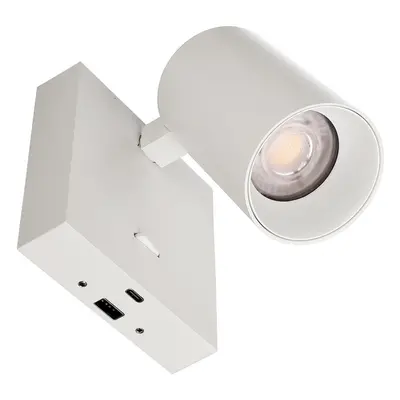 Deko-Light nástěnné přisazené svítidlo - Can Tilt hranaté USB, 1x 7,5 W GU10, bílá - LIGHT IMPRE