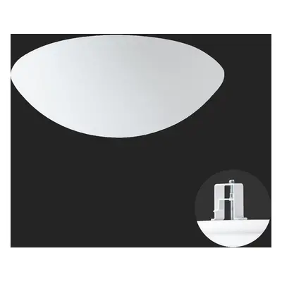 AURA V10 stropní/nástěnné skleněné polovestavné svítidlo bílá IP44 3000 K 20W LED HF nouzové kom