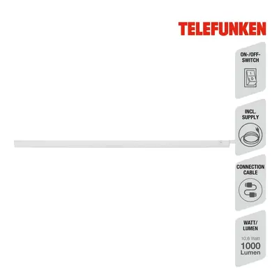 TELEFUNKEN LED skříňkové svítidlo 87,5 cm 10,6W 1000lm bílé - BRILONER