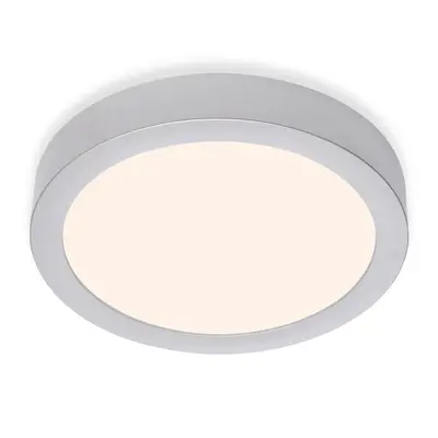 LED stropní svítidlo, pr. 22,5 cm, 16,5 W, matný chrom - BRILONER