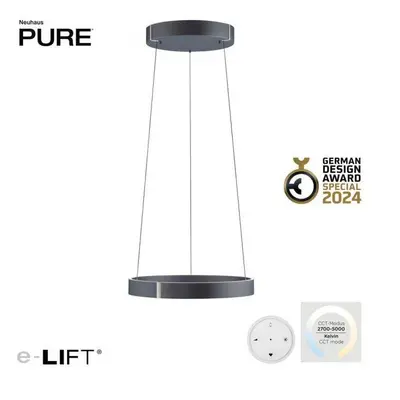 LED závěsné svítidlo PURE E-Clipse šedá elektrické 2700-5000K - PAUL NEUHAUS